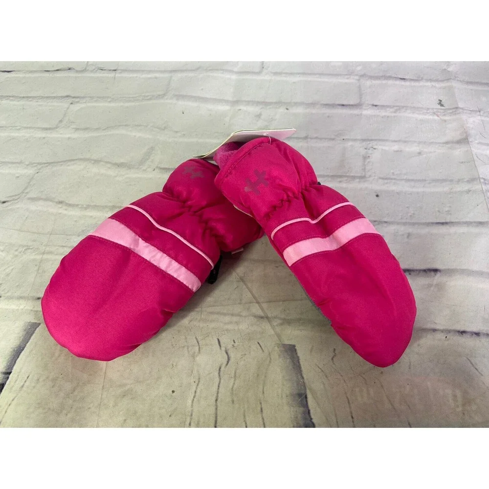 Hot Paws Girls Size 4-6 Years Winter Ski Snow Gloves Pink Insulated Lined NEW